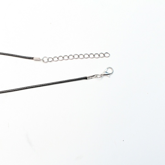 Crystal Protection Vial Pendant w/ Black Rope 24" - Picture 4 of 4